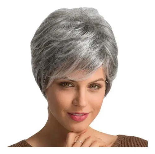 L. Peluca Corta De 10 -inchpara Mujer, Cabello Humano #uy
