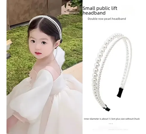 Vincha De Perlas Para Niñas Meiwei Accesorios Artesanales