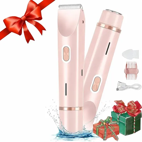 Depiladora Corporal 2 En 1 Mujer Recargable Rosa