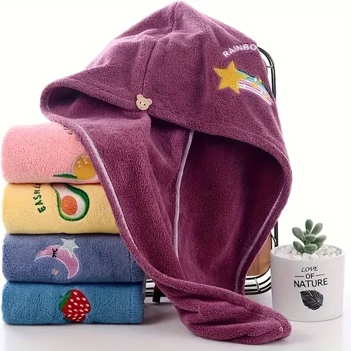 Toalla Gorro De Microfibra For Secado Rápido De Cabello