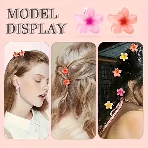 Pinzas, Clips, Broches Para Cabello Niñas Flor Degradada Qh