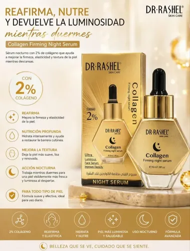 Sérum Facial Nocturno Reafirmante 2% Colageno Dr Rashel Todo Tipo De Piel Noche