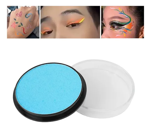 Pintura De Cara De Escenario De Paleta Cosmética Azul Luck