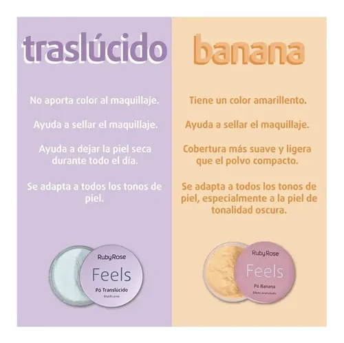 Polvo Banana Traslúcido Feels Po Efeito Aveludado Ruby Rose