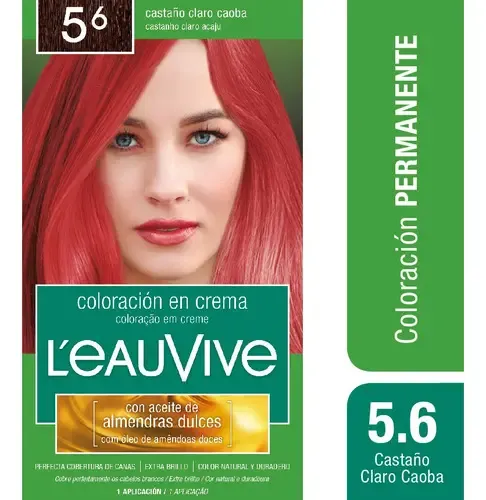 L’eau Vive Kit Tintura Coloración En Crema Tono 5.6 Castaño claro caoba