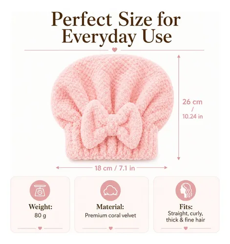 Gorro De Baño Con Bonito Lazo De Terciopelo Coral Para Mujer