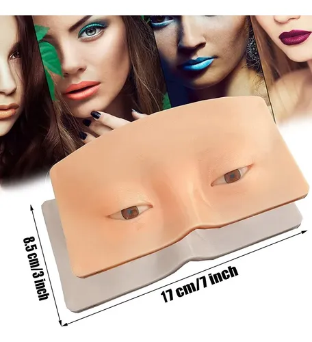 Maniquí De Maquillaje De Práctica De Silicona Ojos Faciales