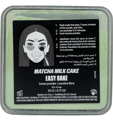 Polvo Translúcido Huda Easy Bake Matcha Milk Cake