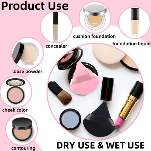 6 Esponjas Triangulares Para Maquillaje Facial