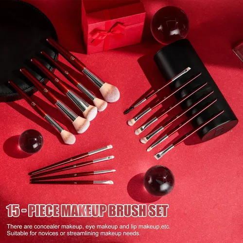 Set De Brochas De Maquillaje, 18 Piezas, Brochas Sin