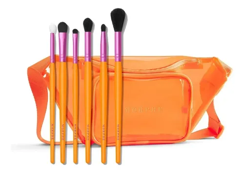 Set Brochas Morphe By Saweetie Naranja 6 Piezas Con Estuche