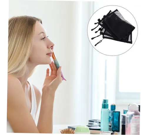 6 Bolsas De Malla Para Maquillaje Bolsa De Viaje Con