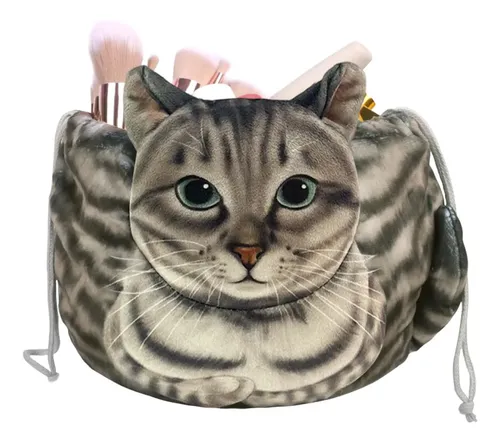 Neceser De Maquillaje Con Cordón En Forma De Gato S