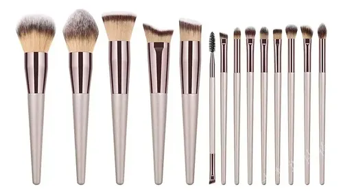 Set De Brochas De Maquillaje Portátiles Multicolor 15 Piezas