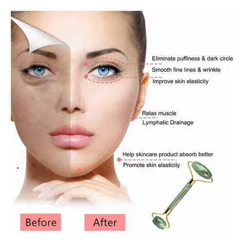 Set De Rodillo De Jade Y Gua Sha Ysrisny Para El Rostro, Ant
