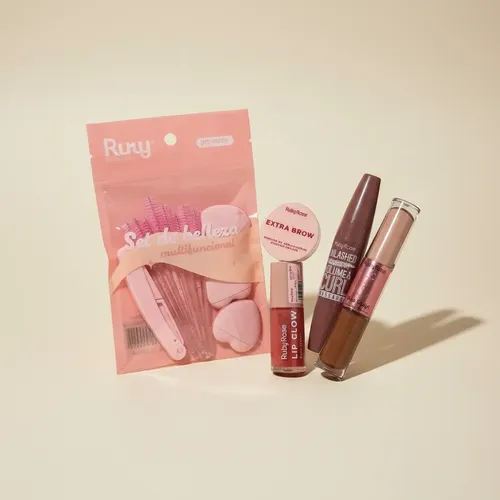 Set De Maquillaje Ruby Rose Contorno Duo+ Gloss+mascara
