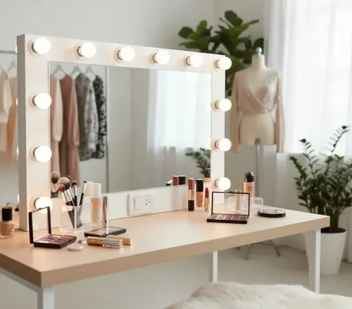 Espejo Hollywood Makeup Maquillaje 85x60cm Para 12 Luces
