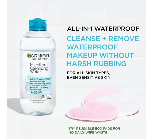Garnier Agua Micelar Para Maquillaje Impermeable, F…