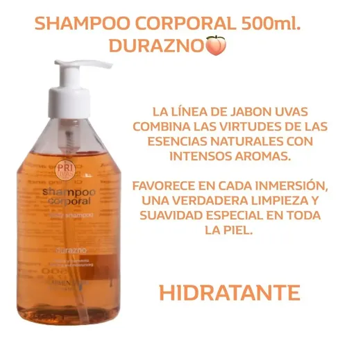 Jabon Liquido/shampoo Corporal 500ml Durazno
