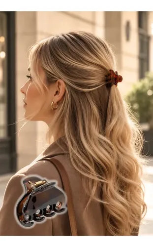 Broche Pelo Frances Media Colita Hebillas Ganchos Franceses Carey