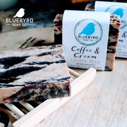 Jabón Exfoliante De Leche De Cabra Coffee Cream Bluebyrd