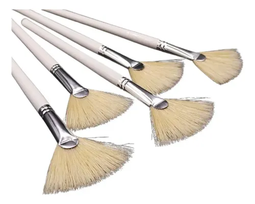 ^%# Ba Six Fan Brushes #3 Natural Bristle Spa *