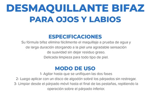 Dermaglós Facial Desmaquillante Bifaz De Ojos Limpiador