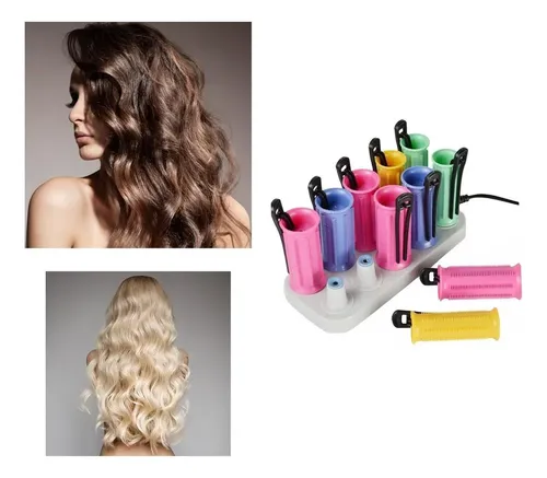 Rulos De Cabello Eléctricos Con Calor, Fix