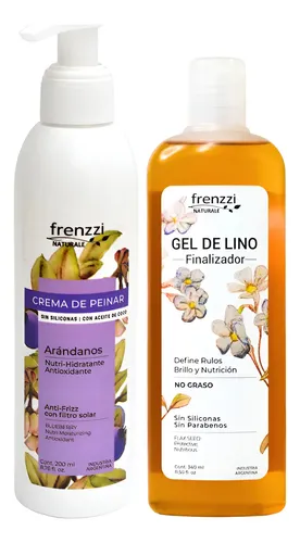 Frenzzi Gel Finalizador De Lino + Crema De Peinar Arándanos