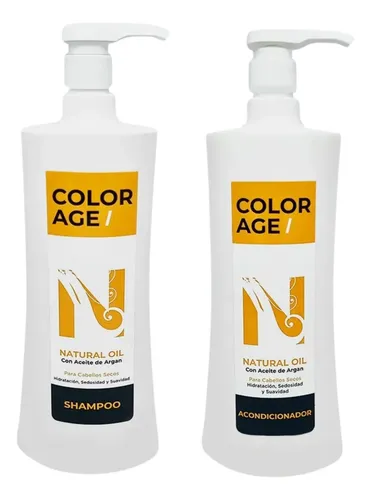Shampoo Acondicionador Pelo Seco Natural Oil Argan Color Age