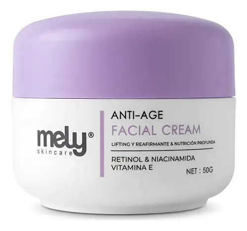 Crema Facial Mely Antiarrugas Retinol Niacinamida 50g