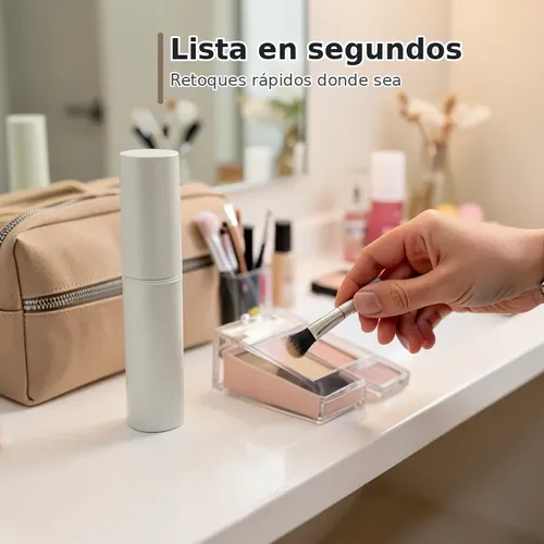 Set De Brochas De Maquillaje En Estuche Cilíndrico, 5