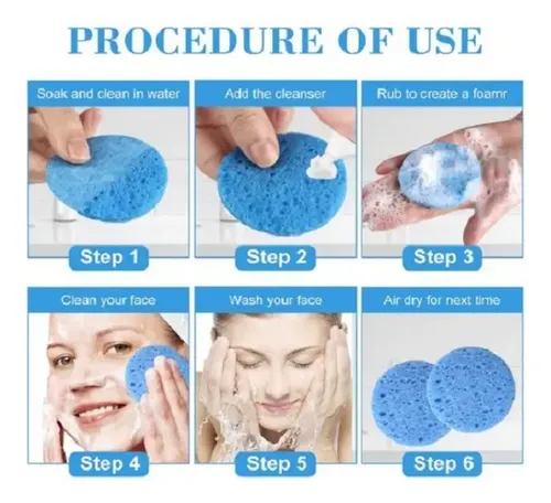 Esponja Cisnes Exfoliante Limpieza Facial X2 Unidad Premium