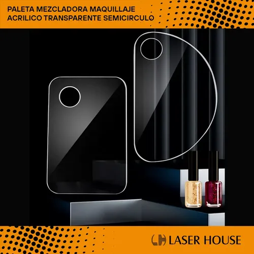 Paleta Mezcladora Maquillaje Acrilico Transparente
