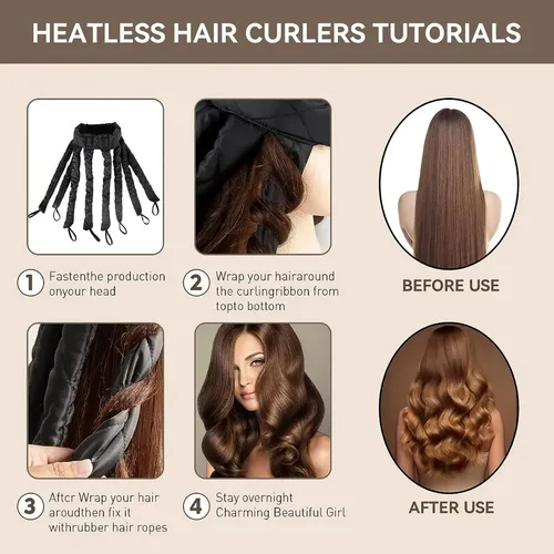 Curly Ondas Para Cabello Rizos Sin Calor Pulpo Rizador