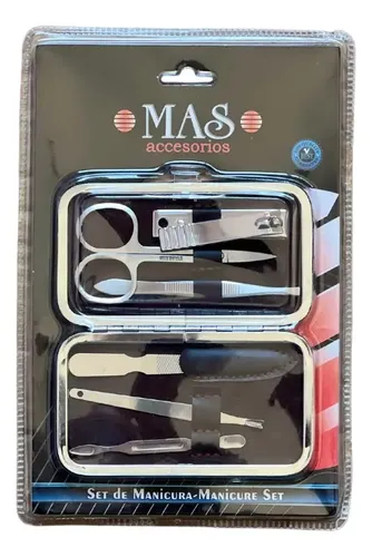Manicura Set De 6 Piezas En Estuche Acero Inoxidable