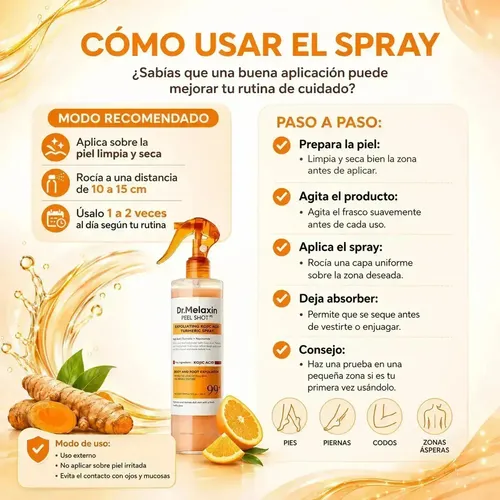 ~ F Spray Exfoliante Corporal Dr. Melaxin Original X2@
