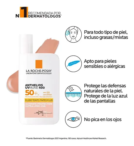 La Roche Posay Anthelios Fps50+ Fluido Color Solar Facial