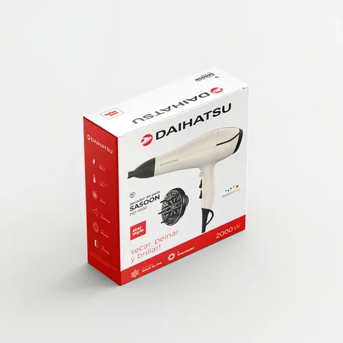 Secador De Pelo Daihatsu Sasoon Hd-4500 2000w 2 Velocidades Color Blanco