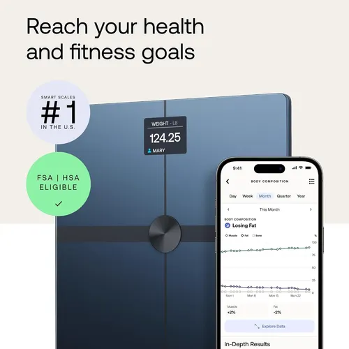 Withings Body Smart: Báscula Precisa Para El Peso Corporal Y Negro