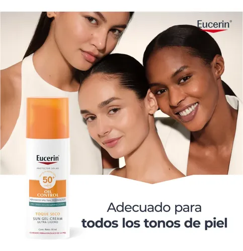 Protector Solar Eucerin Toque Seco Crema-gel Fps50 X 50 Ml