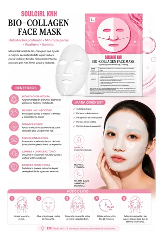 Mascarilla Facial Absorbible 100% Bicolágeno Reafirma Nutre