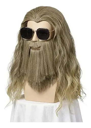 Ee Y Peluca De Thor For Cosplay Con Barba Rubia Ceniza Larga