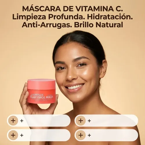 Mascarilla Facial Arcilla Vitamina C Mantiene Piel Fresca