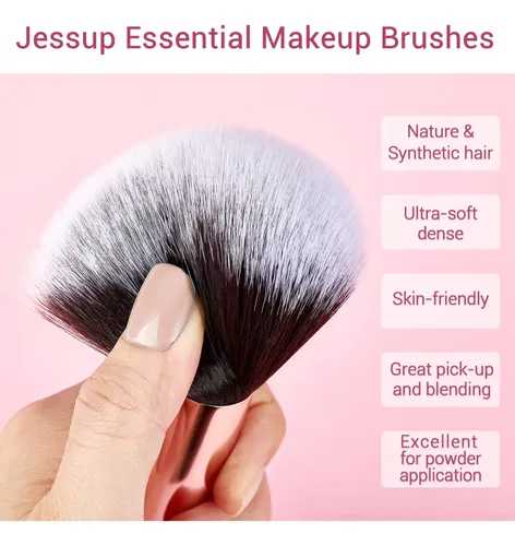 Juego De Brochas De Maquillaje Jessup T160, 15 Piezas, Cabel