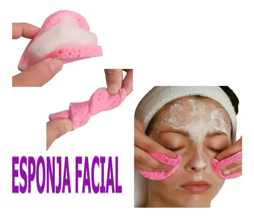 Pack 4 Unids Esponja Facial Exfoliante Desmaquilladora Suave