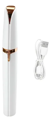 Depiladora Eléctrica Facial Portátil BBAZAR USB Luz LED Blanco