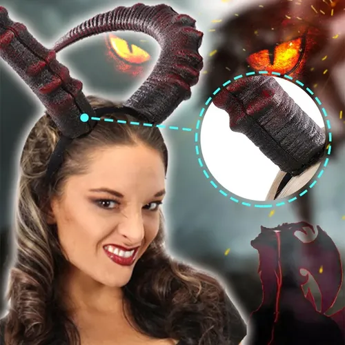 Diadema Gótica De Cuerno De Diablo Para Cosplay De Halloween