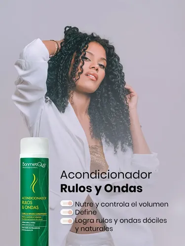 Kit Rulos Ondas Shampoo Acondicionador Activador Bonmetique