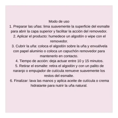 Removedor Esmalte Semipermanente Cherimoya Uñas Gel 120ml